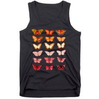 Lesbian Flag Color Butterfly Subtle Sapphic Pride Aesthetic Tank Top