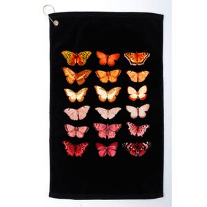 Lesbian Flag Color Butterfly Subtle Sapphic Pride Aesthetic Platinum Collection Golf Towel