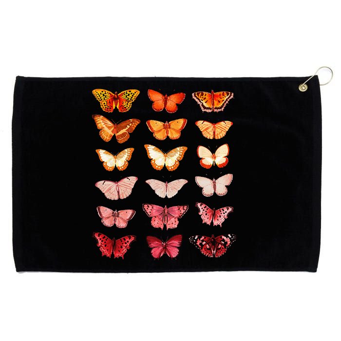 Lesbian Flag Color Butterfly Subtle Sapphic Pride Aesthetic Grommeted Golf Towel