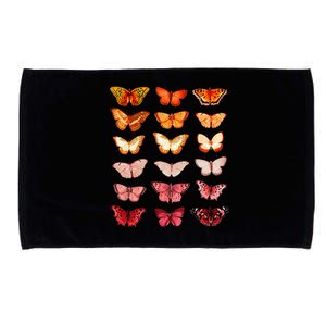 Lesbian Flag Color Butterfly Subtle Sapphic Pride Aesthetic Microfiber Hand Towel