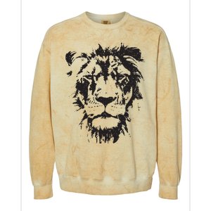 Lion Face Cool Zoo Animals Zoo Keeper Colorblast Crewneck Sweatshirt