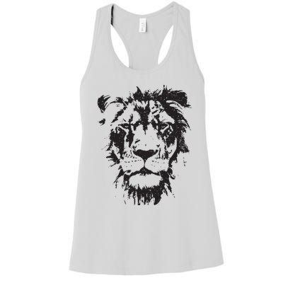 Lion Face Cool Zoo Animals Zoo Keeper Women's Racerback Tank