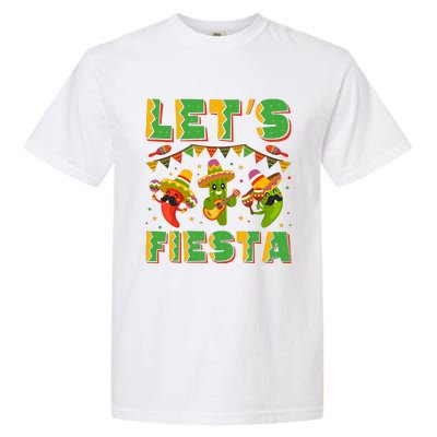 LetS Fiesta Cinco De Mayo Celebration Graphic Garment-Dyed Heavyweight T-Shirt