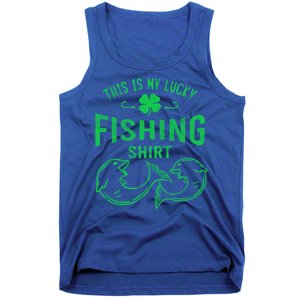 Lucky Fishing Cute Gift Funny Shamrock Fisher Gift Tank Top