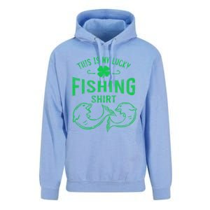 Lucky Fishing Cute Gift Funny Shamrock Fisher Gift Unisex Surf Hoodie