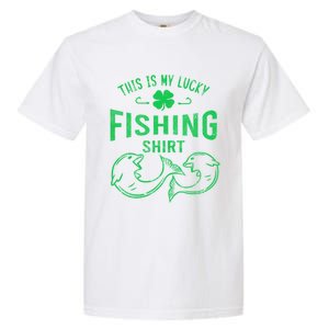 Lucky Fishing Cute Gift Funny Shamrock Fisher Gift Garment-Dyed Heavyweight T-Shirt