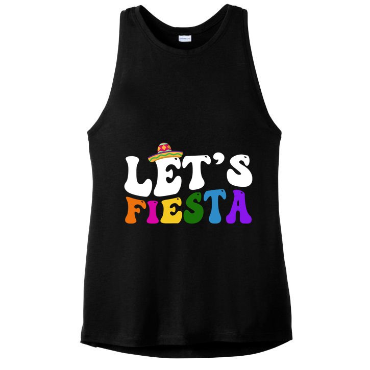 Lets Fiesta Cinco De Mayo Ladies PosiCharge Tri-Blend Wicking Tank