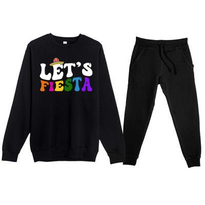 Lets Fiesta Cinco De Mayo Premium Crewneck Sweatsuit Set