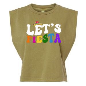 Lets Fiesta Cinco De Mayo Garment-Dyed Women's Muscle Tee