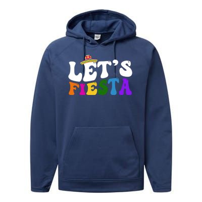 Lets Fiesta Cinco De Mayo Performance Fleece Hoodie