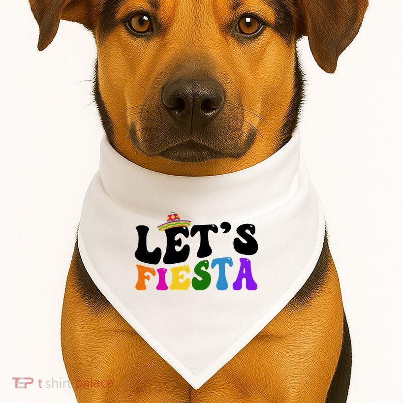 Lets Fiesta Cinco De Mayo USA-Made Doggie Bandana