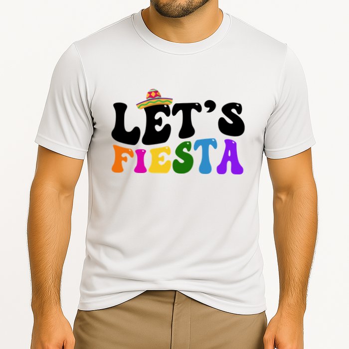 Lets Fiesta Cinco De Mayo Cooling Performance Crew T-Shirt