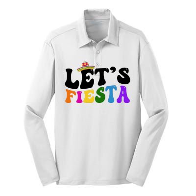 Lets Fiesta Cinco De Mayo Silk Touch Performance Long Sleeve Polo