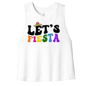 Lets Fiesta Cinco De Mayo Women's Racerback Cropped Tank