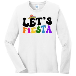 Lets Fiesta Cinco De Mayo Ladies Long Sleeve Shirt