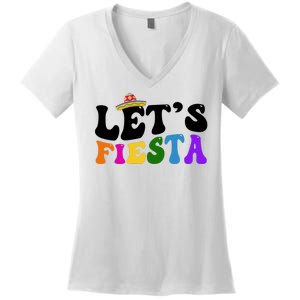 Lets Fiesta Cinco De Mayo Women's V-Neck T-Shirt