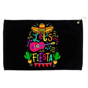 LetS Fiesta Cinco De Mayo Mexican Party Guitar Lover Grommeted Golf Towel