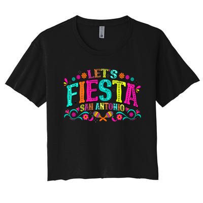 LetS Fiesta Cinco De Mayo Women's Crop Top Tee