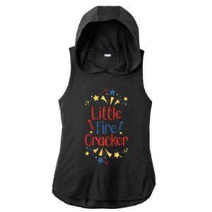 Little Fire Cracker Firecracker Patriotic 4th Of July Funny Gift Ladies PosiCharge Tri-Blend Wicking Draft Hoodie Tank