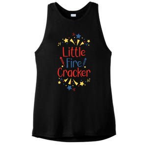 Little Fire Cracker Firecracker Patriotic 4th Of July Funny Gift Ladies PosiCharge Tri-Blend Wicking Tank