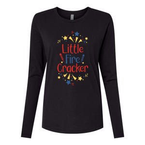 Little Fire Cracker Firecracker Patriotic 4th Of July Funny Gift Womens Cotton Relaxed Long Sleeve T-Shirt