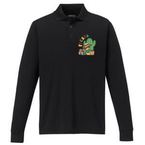 Let's Fiesta Cinco De Mayo Performance Long Sleeve Polo