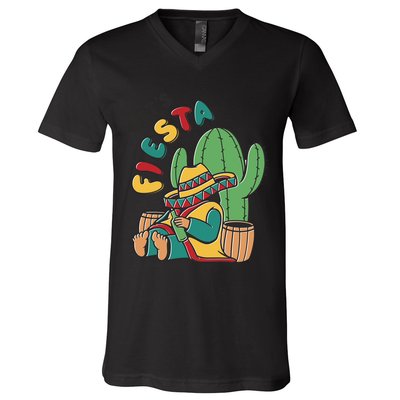 Let's Fiesta Cinco De Mayo V-Neck T-Shirt