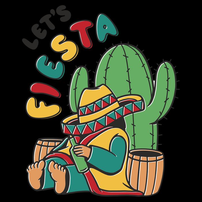 Let's Fiesta Cinco De Mayo Drawstring Bag