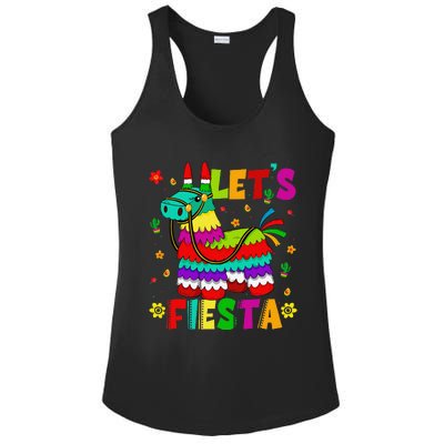 Lets Fiesta Cinco De Mayo Mexican Party Mexico Donkey Pinata Ladies PosiCharge Competitor Racerback Tank