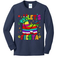 Lets Fiesta Cinco De Mayo Mexican Party Mexico Donkey Pinata Kids Long Sleeve Shirt