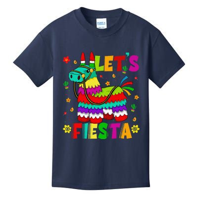 Lets Fiesta Cinco De Mayo Mexican Party Mexico Donkey Pinata Kids T-Shirt