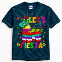 Lets Fiesta Cinco De Mayo Mexican Party Mexico Donkey Pinata Kids Tie-Dye T-Shirt