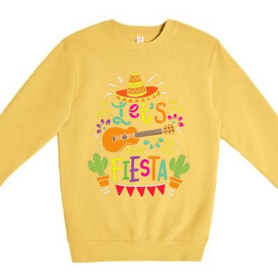 Lets Fiesta Cinco De Mayo Party Lets Fiesta Mexican Premium Crewneck Sweatshirt