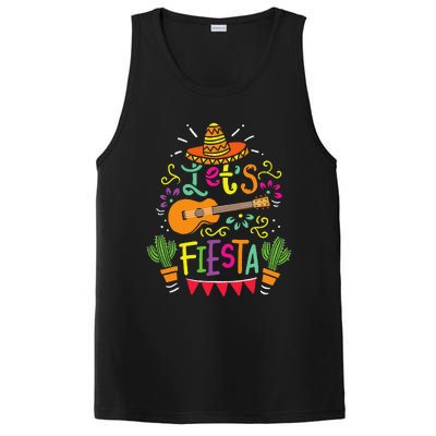 Lets Fiesta Cinco De Mayo Party Lets Fiesta Mexican PosiCharge Competitor Tank