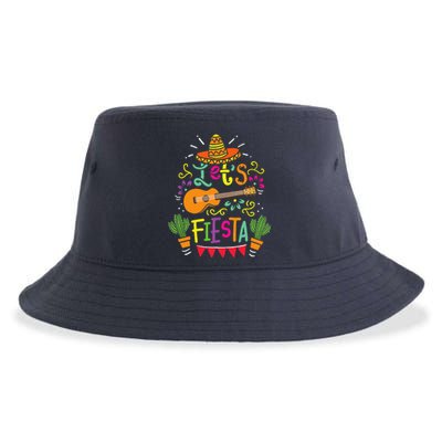 Lets Fiesta Cinco De Mayo Party Lets Fiesta Mexican Sustainable Bucket Hat