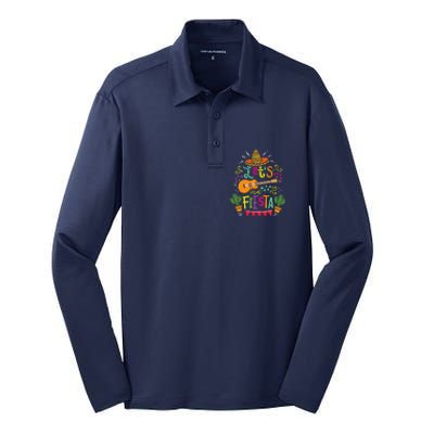 Lets Fiesta Cinco De Mayo Party Lets Fiesta Mexican Silk Touch Performance Long Sleeve Polo