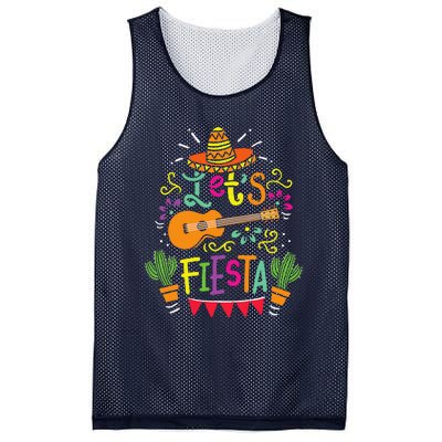 Lets Fiesta Cinco De Mayo Party Lets Fiesta Mexican Mesh Reversible Basketball Jersey Tank