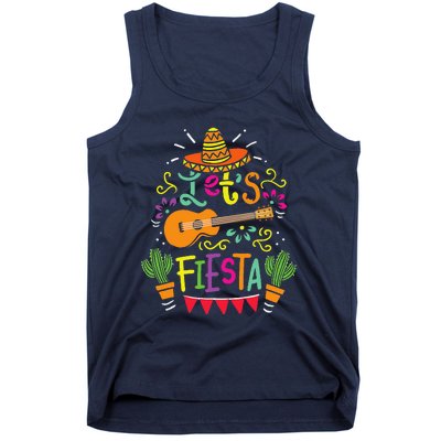 Lets Fiesta Cinco De Mayo Party Lets Fiesta Mexican Tank Top