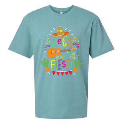 Lets Fiesta Cinco De Mayo Party Lets Fiesta Mexican Sueded Cloud Jersey T-Shirt