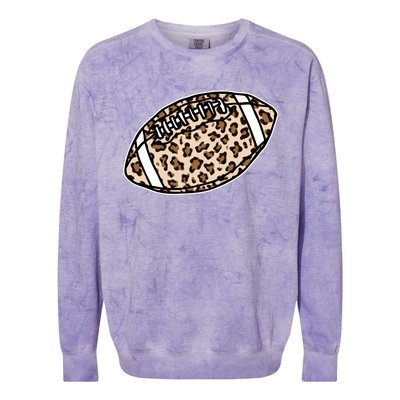 Leopard Football Cute Gift Colorblast Crewneck Sweatshirt