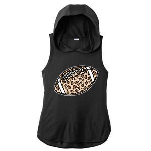 Leopard Football Cute Gift Ladies PosiCharge Tri-Blend Wicking Draft Hoodie Tank