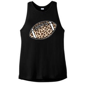 Leopard Football Cute Gift Ladies PosiCharge Tri-Blend Wicking Tank