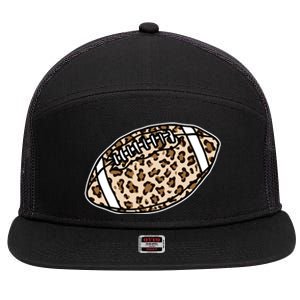 Leopard Football Cute Gift 7 Panel Mesh Trucker Snapback Hat