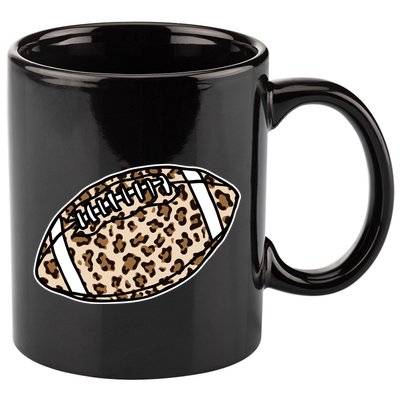Leopard Football Cute Gift 11oz C Handle Ceramic Mug