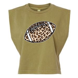 Leopard Football Cute Gift Garment-Dyed Women's Muscle Tee