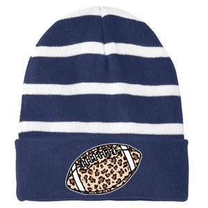 Leopard Football Cute Gift Striped Beanie with Solid Band