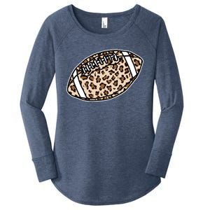 Leopard Football Cute Gift Women's Perfect Tri Tunic Long Sleeve Shirt