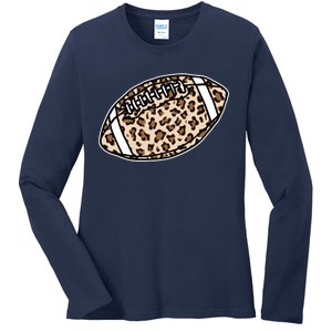 Leopard Football Cute Gift Ladies Long Sleeve Shirt