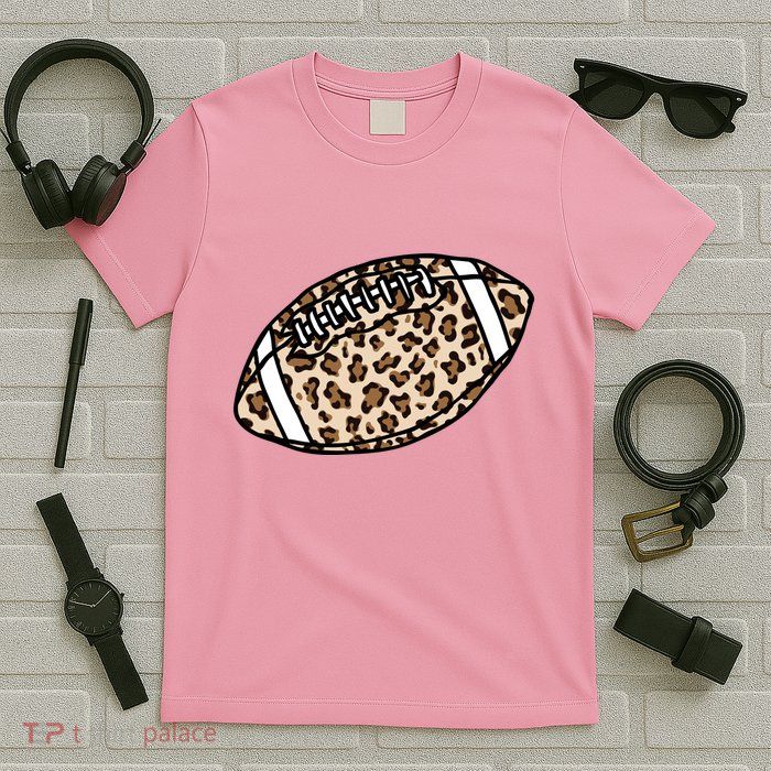 Leopard Football Cute Gift T-Shirt