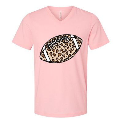 Leopard Football Cute Gift V-Neck T-Shirt